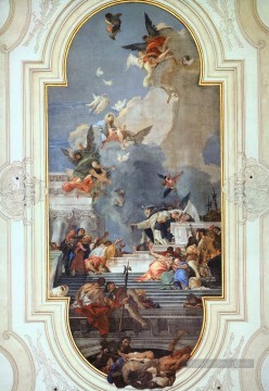 L’Institution du Rosaire Giovanni Battista Tiepolo Peinture à l'huile